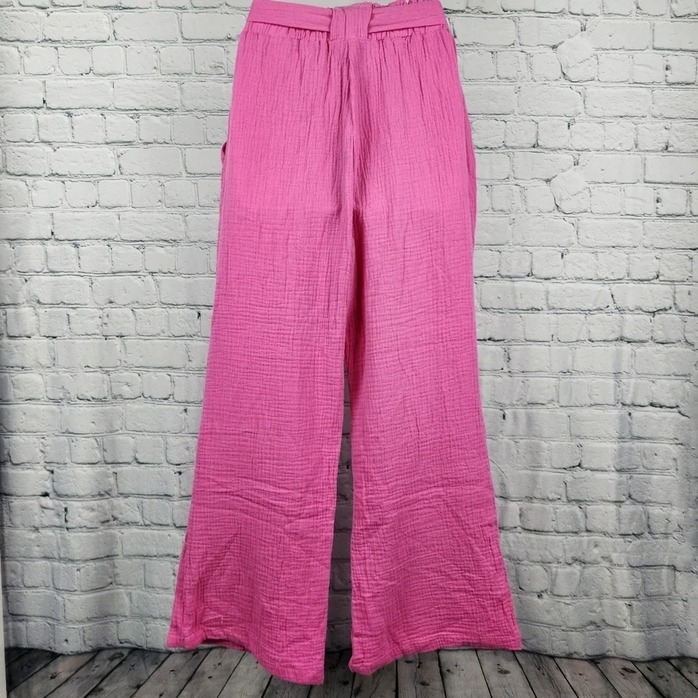 NWT Sincerely Jules Size L Pink Cropped Pants - Picture 6 of 8